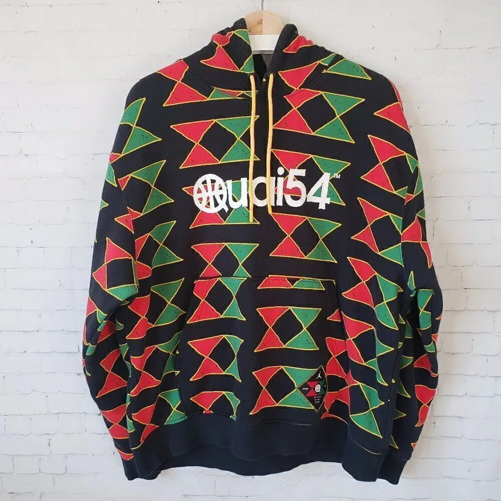 Air Jordan Quai 54 World Streetball Championship Hoodie Mens L Red Green Black